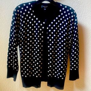 Polka -dotted, button down cardigan
